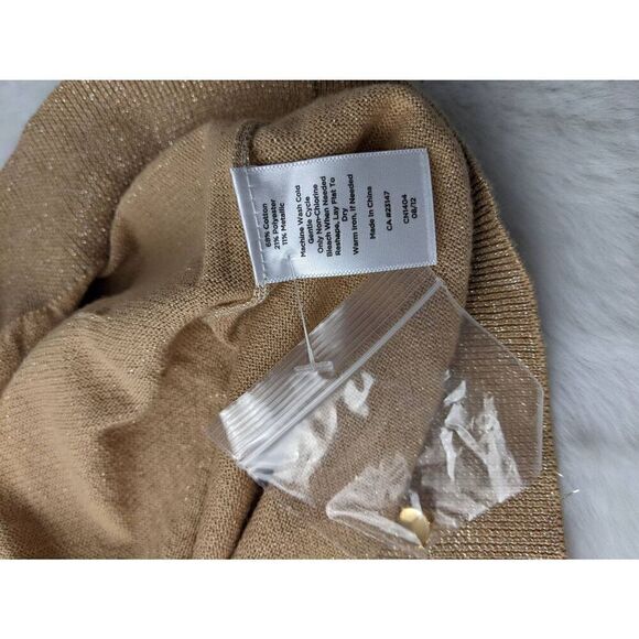 Talbots Womens Knit Good Metallic Turtleneck Sweater Button up Front Cardigan 2 - Picture 5 of 15